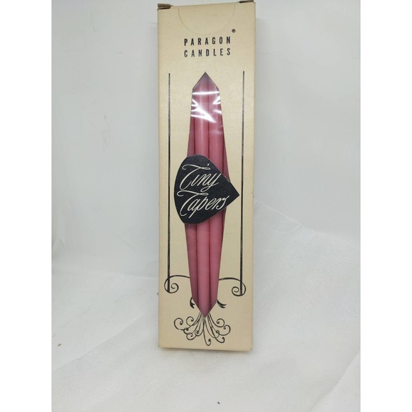 12 Wild Rose Pink Taper Dinner Candles 10-inch Tall Paragon Candles Vintage - Picture 3 of 6